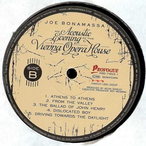 Joe Bonamassa • An Acoustic Evening at The Vienna Opera House • Vinil