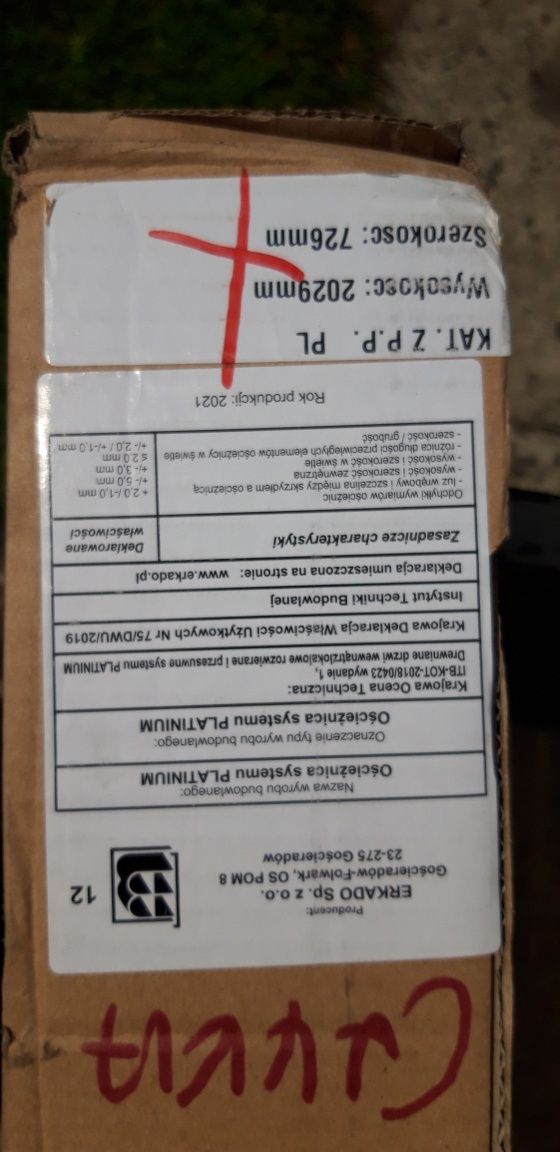 Maskownica oscieznicy Erkado, futryna