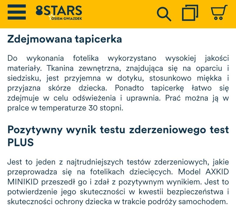 Fotelik axkid minikid