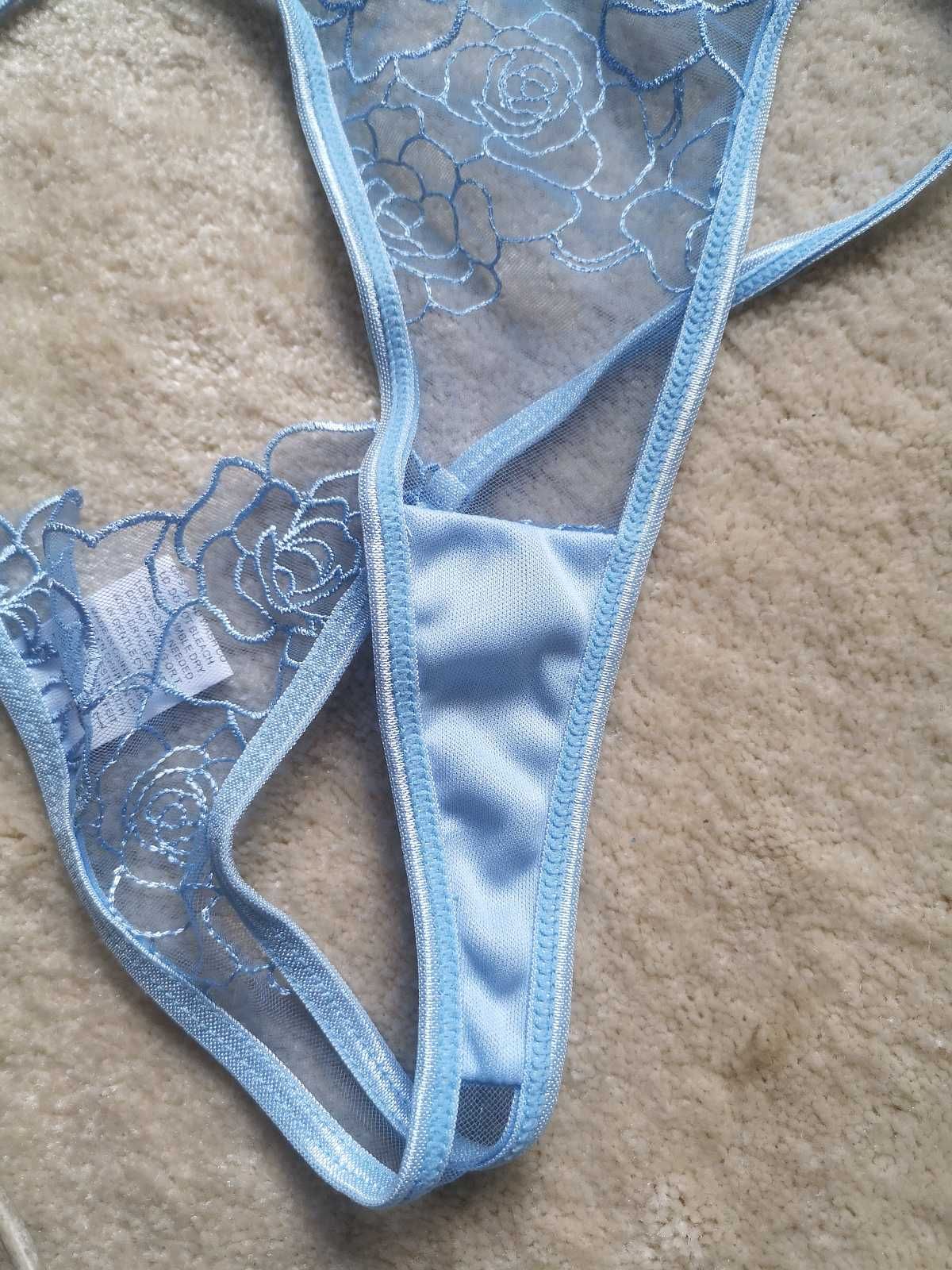 NOWA Błękitna bielizna 40 L niebieska seksowana komplet bielizny sexy