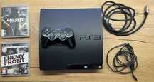 PS3 Slim 250 GB + 2 gry + HDMI + kabel do pada (brak zasilającego)