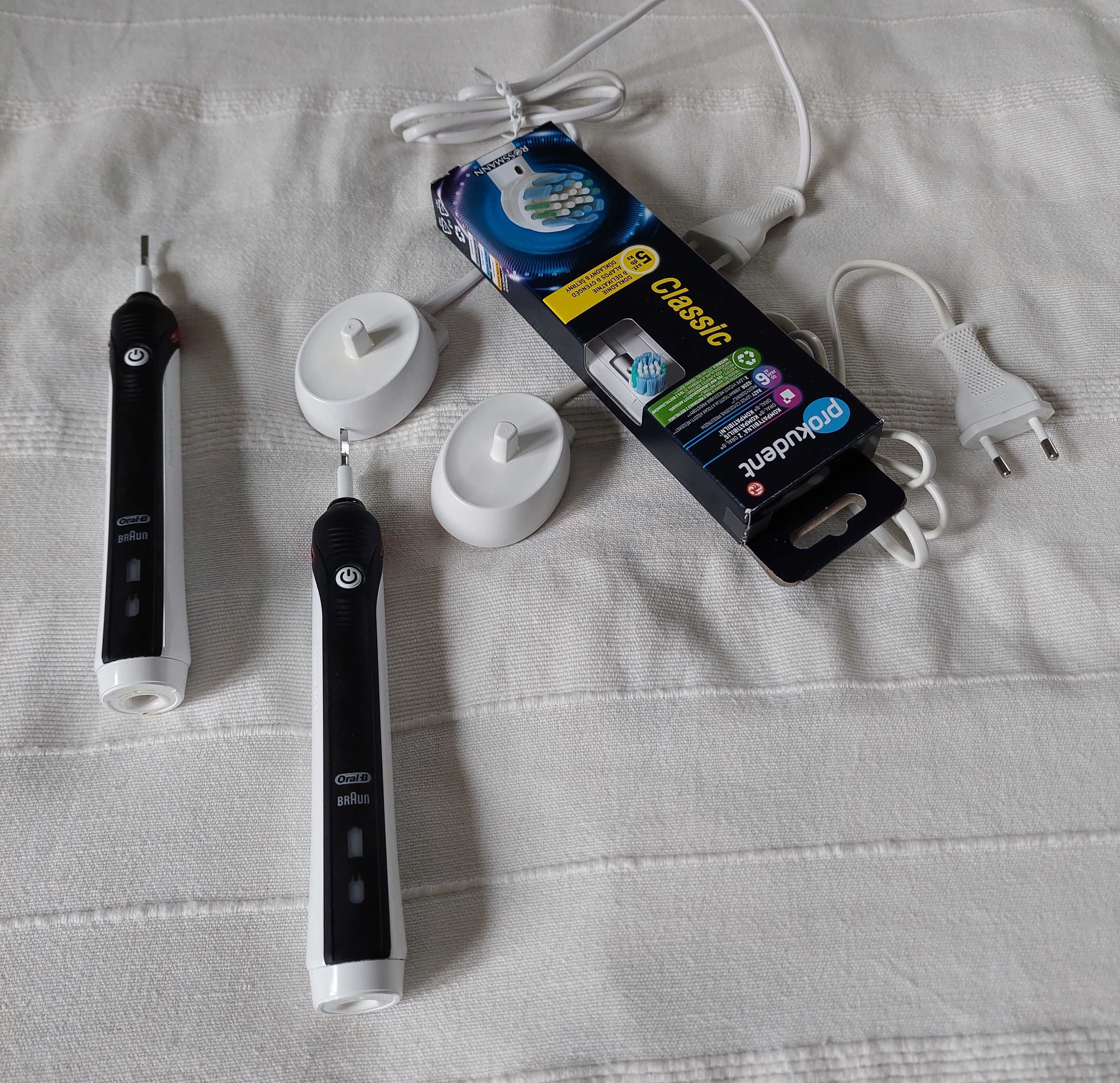 Oral-B Pro 2 2900 Zestaw:2xSzczoteczki+2xKońcówki-zamiennik+2xŁadowark