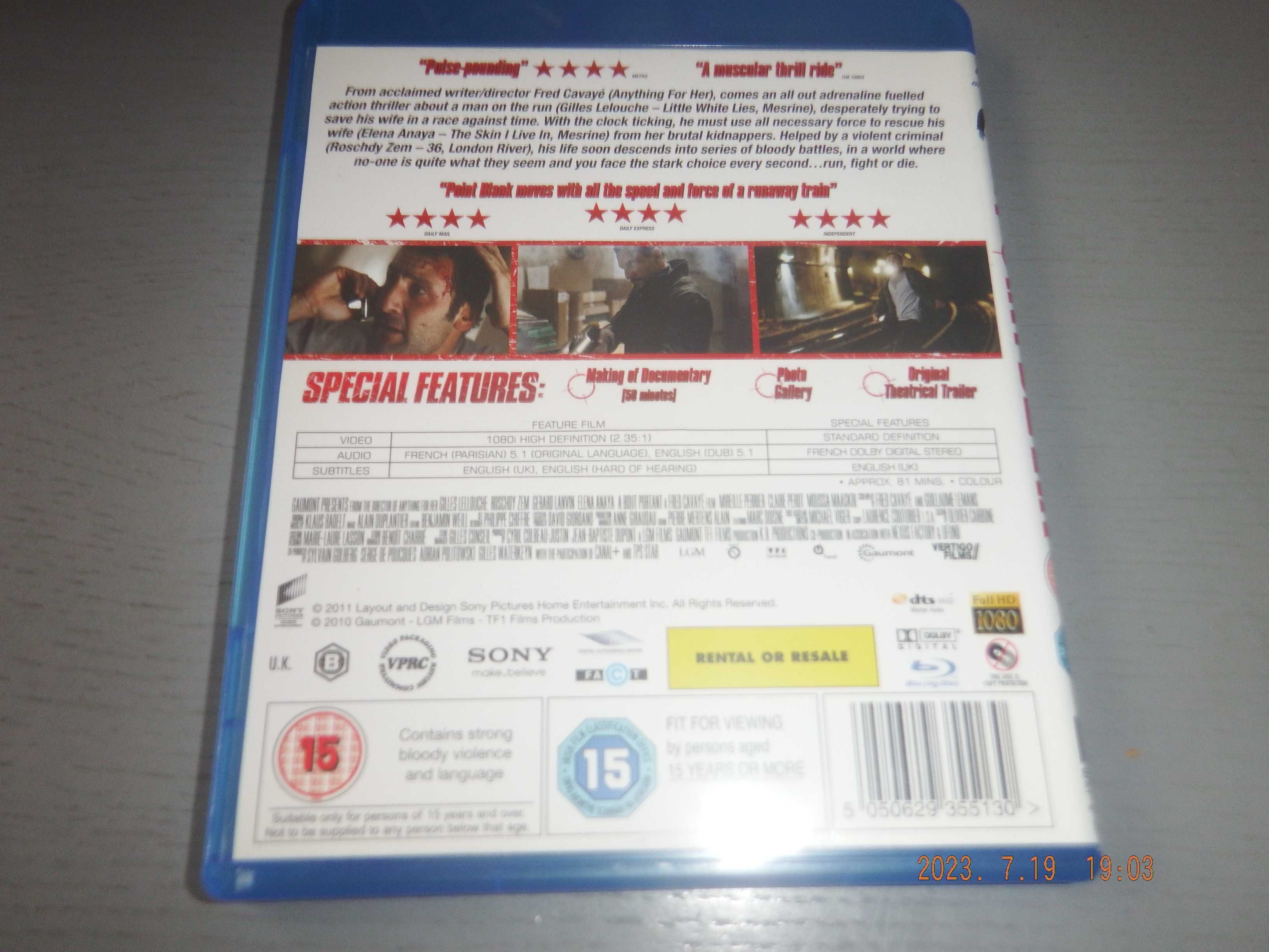 POINT BLANK  blu-ray  brak j. polskiego