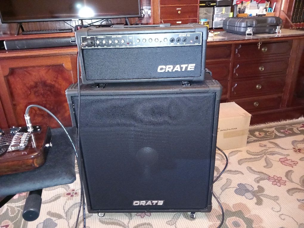 Amplificador CRATE- coluna+cabeçote com 40w a funcionnar.
