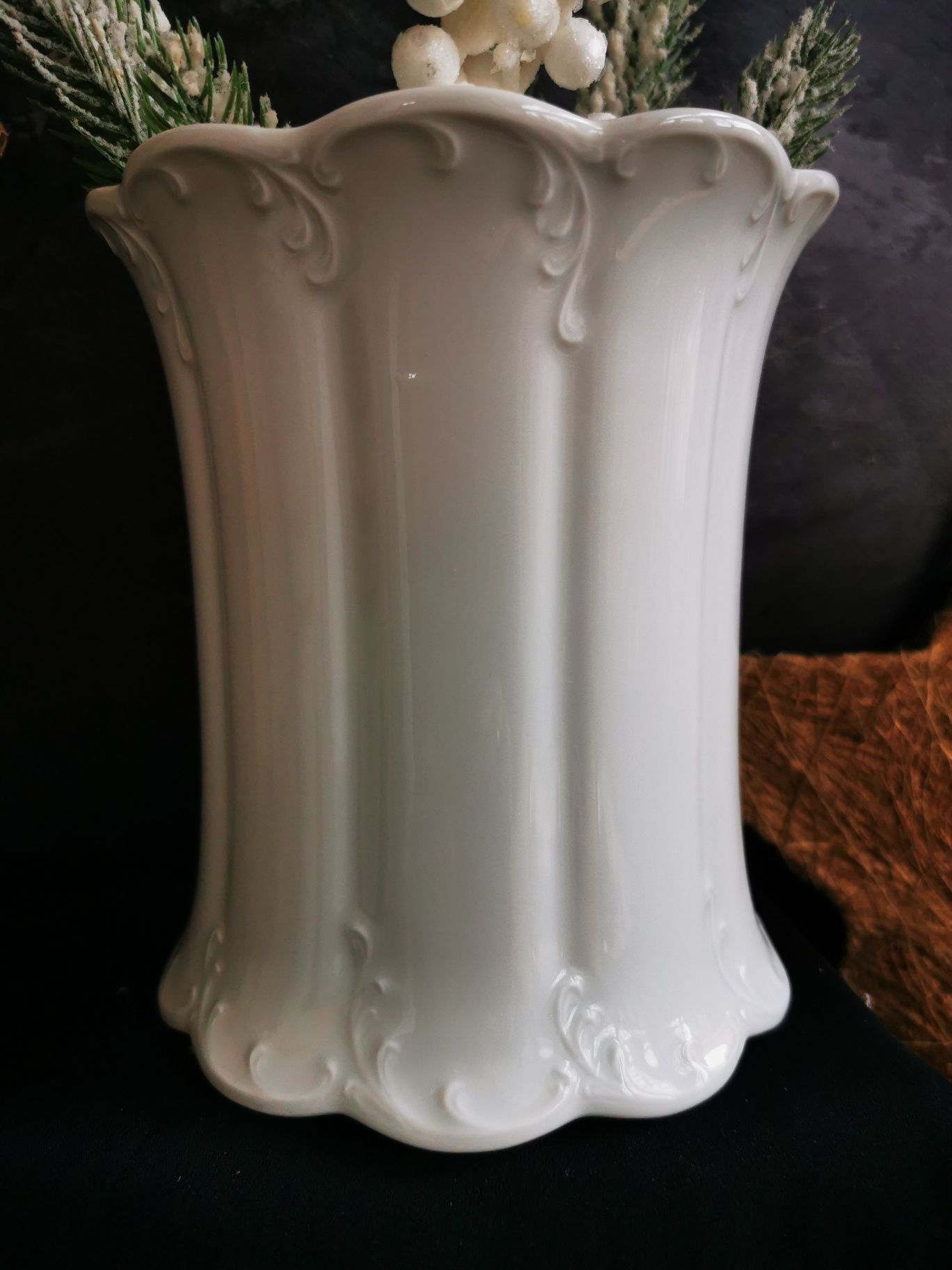 Wazon z porcelany, strukturalny wzór, Rosenthal Group, Classic Rose