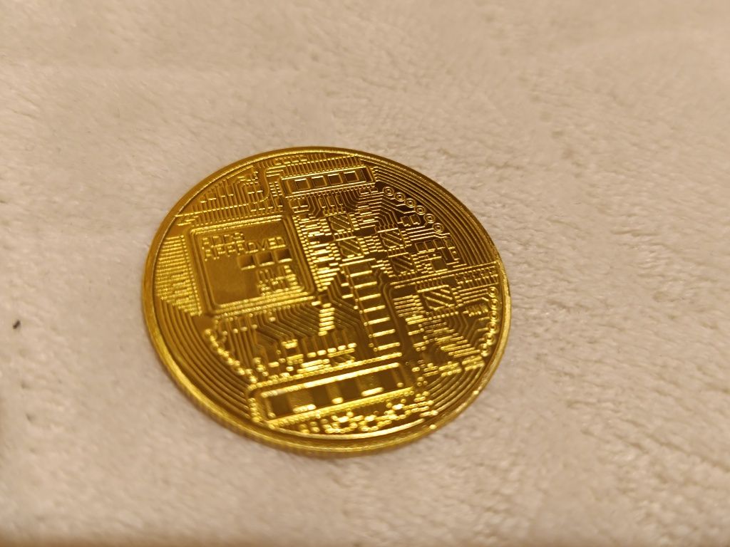 Bitcoin - dwie monety - Złota i Srebrna, Kolekcjonerskie, w kapslach