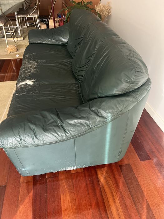 Sofá cama verde Divani & Divani pele 2 X 0,75 m