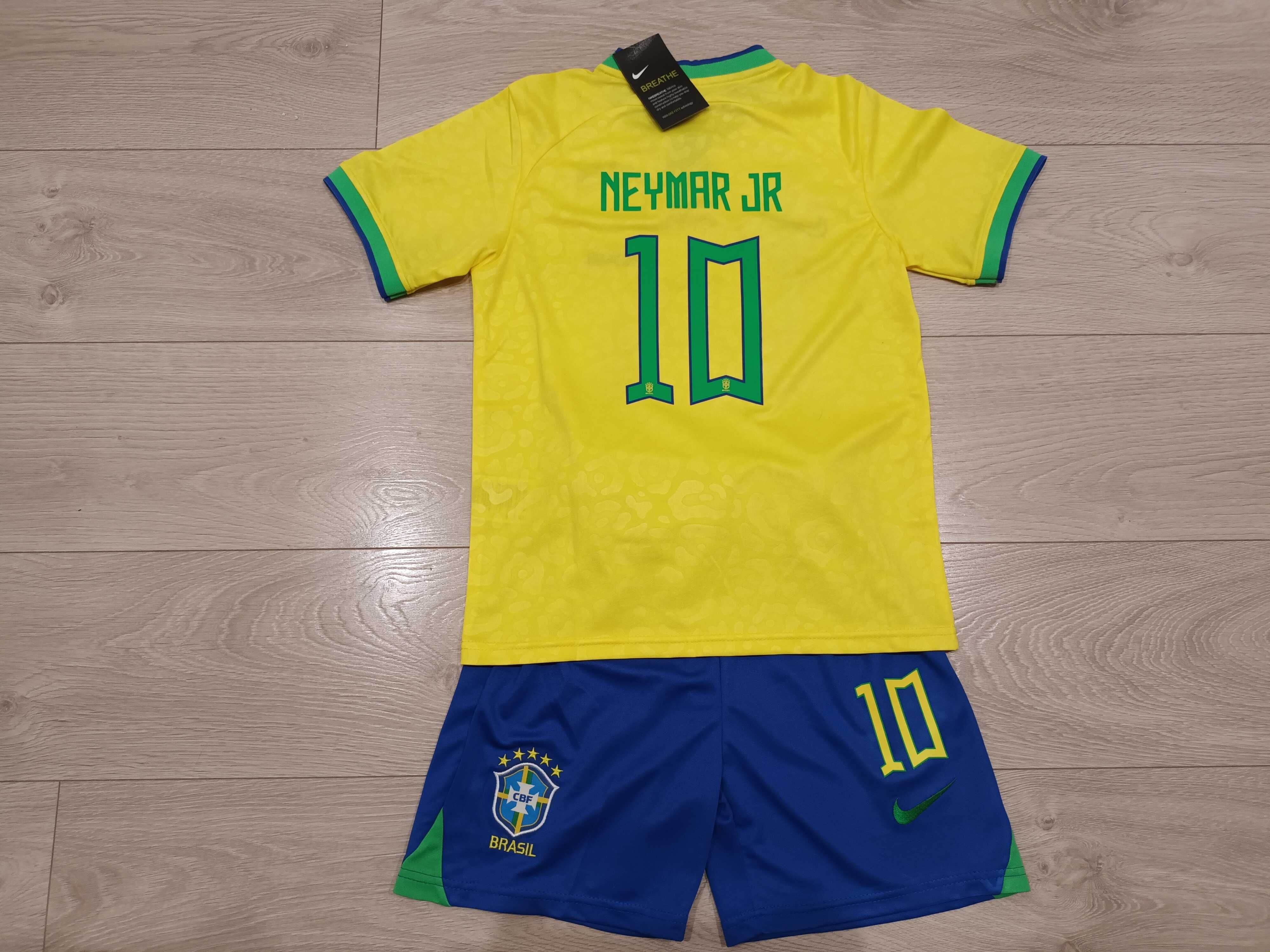 Komplet juniorski BRAZYLIA NEYMAR JR 10 / VINI JR 20 22/23 Dla Dziecka