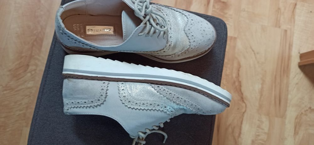Buty damskue oxfordki zamsz 37