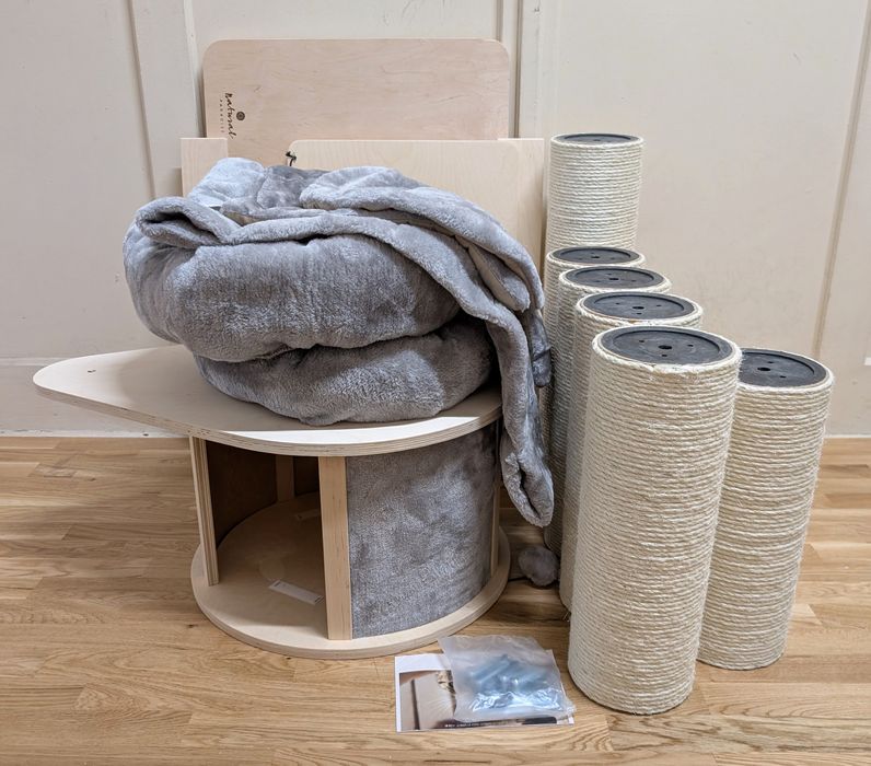 Natural Paradise Drapak dla Kota Magnolia XL Jasnoszary 175cm WIELKI U