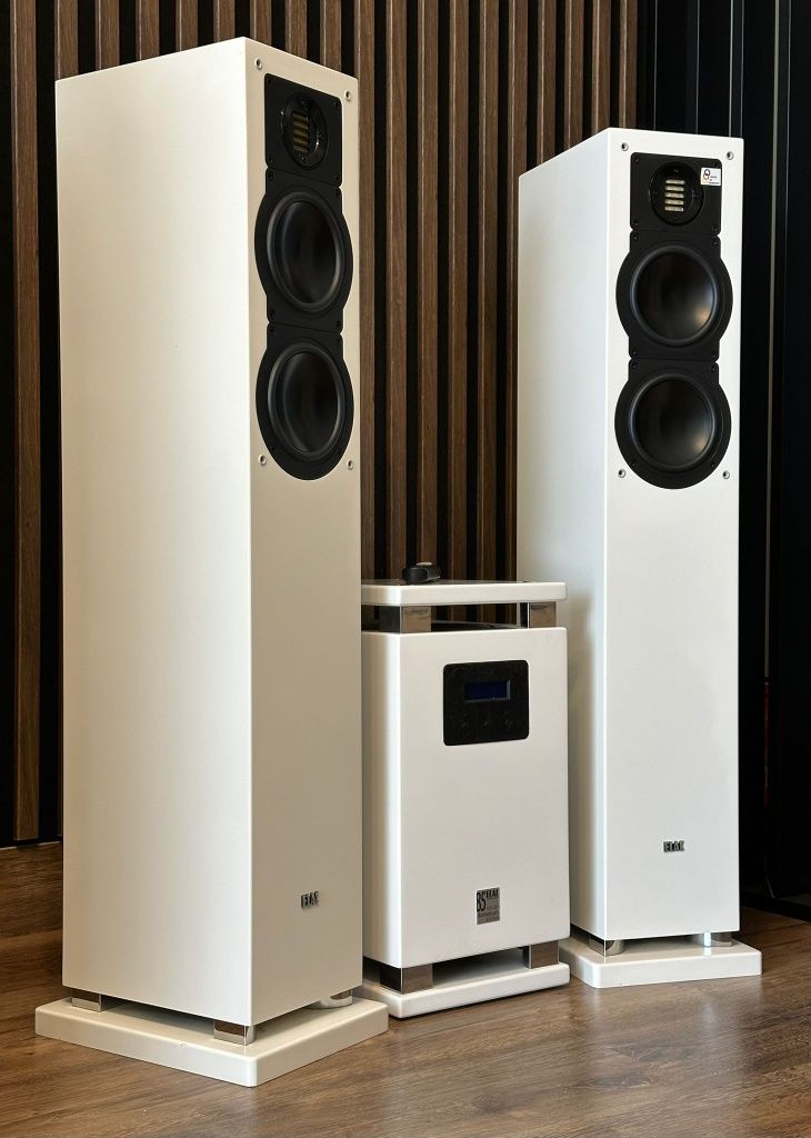 Zestaw audio 2.1 Kolumny Elac FS 197 Subwoofer Aktywny 2060D Białe