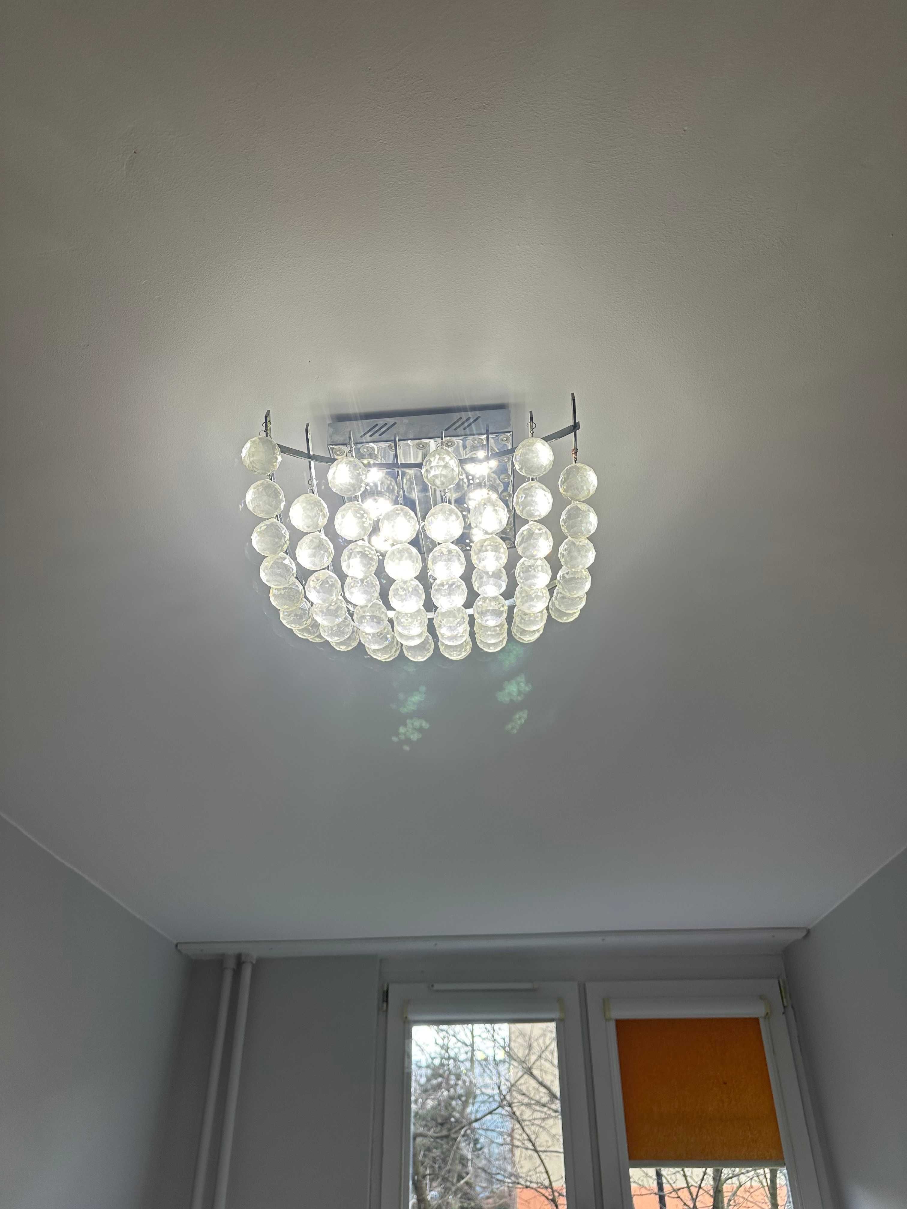 Lampa LED 2 tryby oświetlenia kryształki