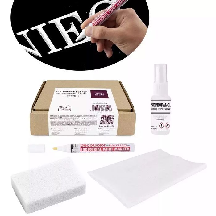 Zestaw do renowacji białych napisów na pomnikach. LEVIATAN