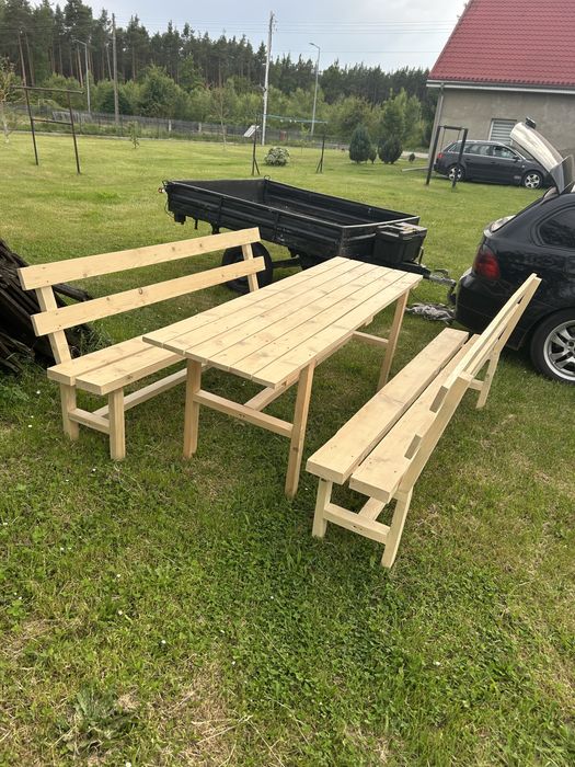 Solidne meble ogrodowe huśtawki piaskownice pergole stoly piknikowe