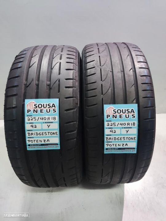 2 pneus semi novos 225-40r18 bridgestone - oferta dos portes