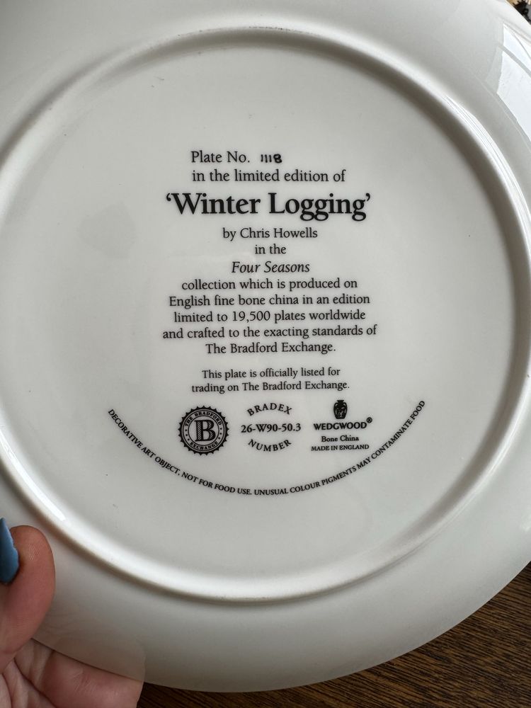 Колекція тарілок «Winter Logging” 4 шт.діаметр 27 см.