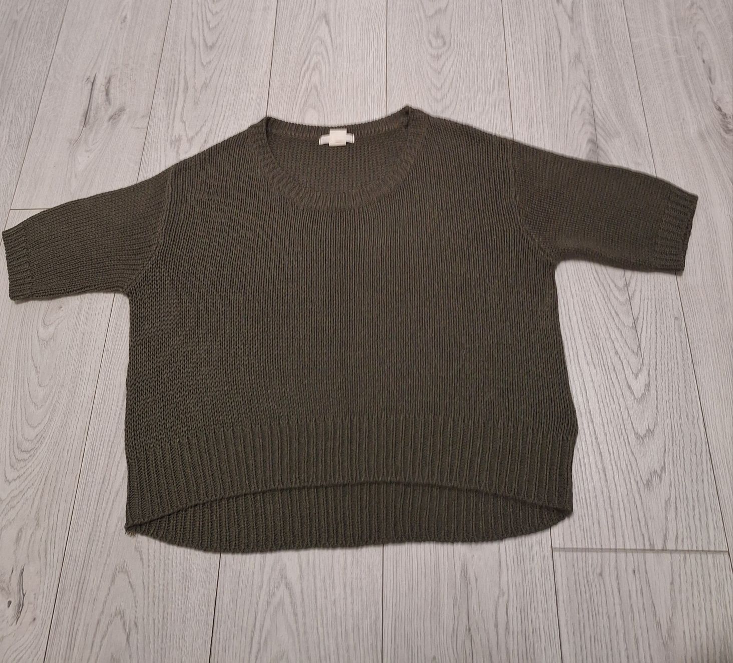 Sweter damski oversize khaki