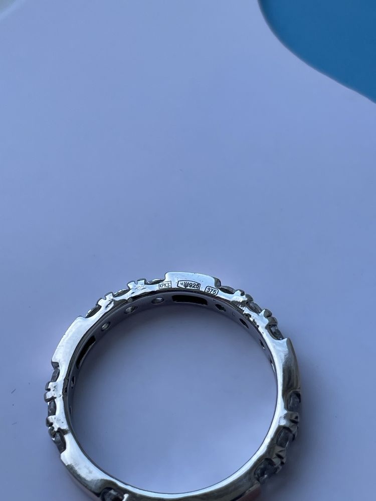 Кольцо серебро с позолотой