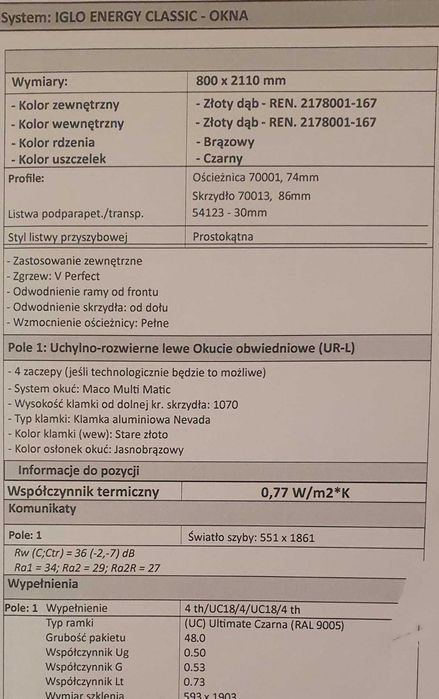 Nowe okno balkonowe Drutex 800x2110