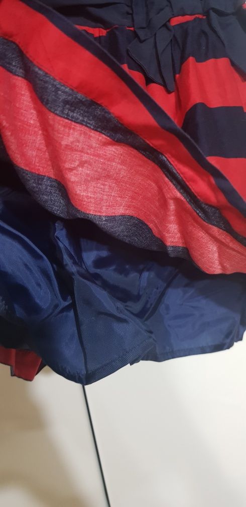 Jasper Conran zwiewna sukienka z kokardą i na podszewce r.8lat/r.128