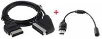 Kabel RGB SCART Xbox CLASSIC + Adapter pada Xbox 360 do Xbox Classic