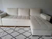 Sofá branco chaise longue