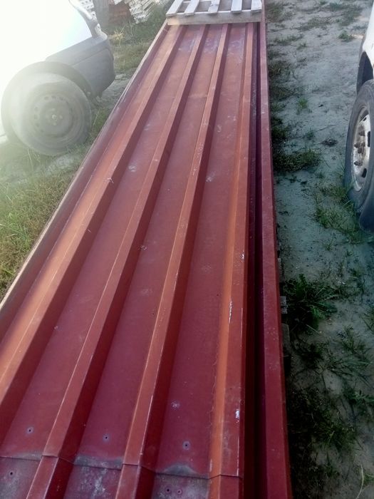 Blacha trapezowa t55 gruba,używana stan bardzo dobry 8,3m długa dowóz