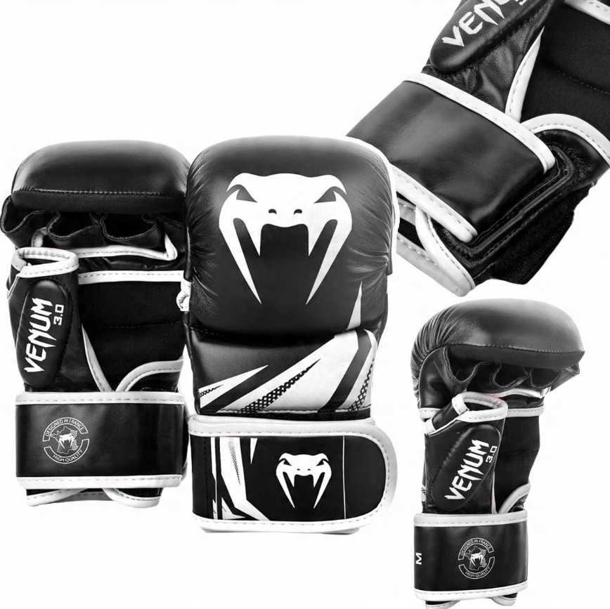 Zestaw NOWYCH rękawic oraz ochraniaczy na piszczele do Muay Thai / MMA
