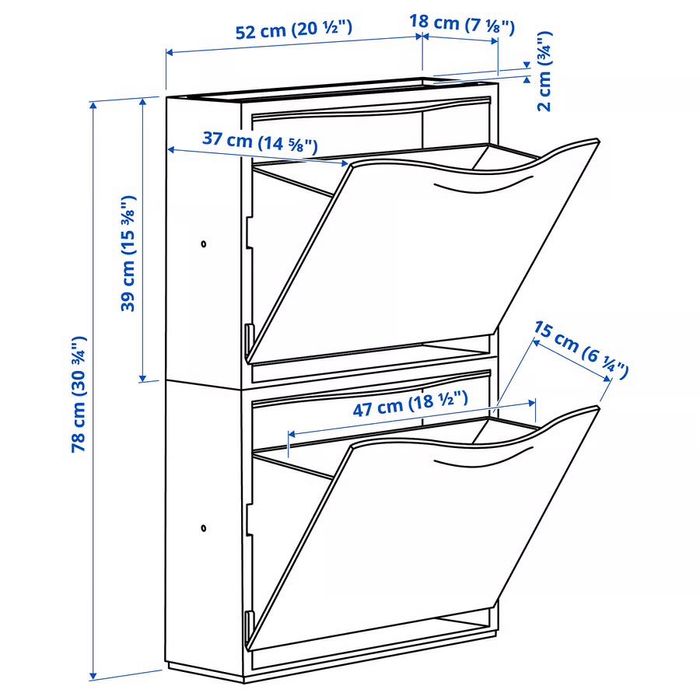 Leva 1 Ganha outra! Sapateira de Plástico Ikea Branca