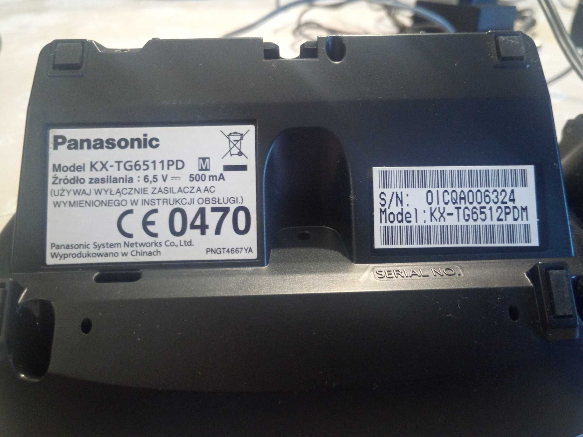 Telefon stacjonarny VoIP Panasonic KX - TG6511PD bezprzewodowy