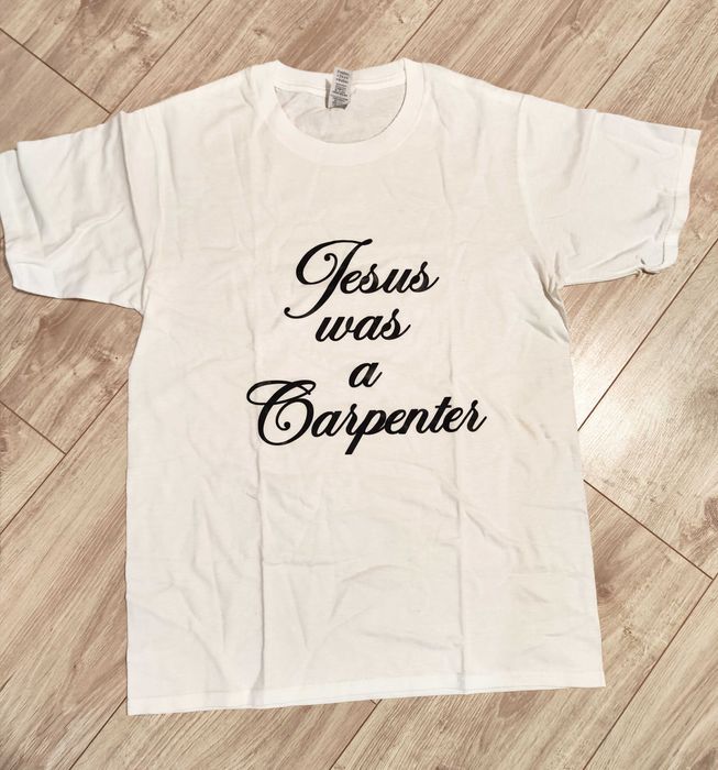 Koszulka biała bawełniana Sabrina Carpenter coachella jesus