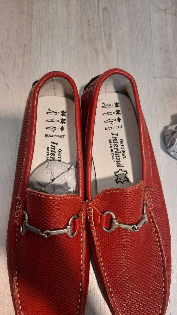 Skórzane mokasyny Interland, r. 44 | Made in Italy | 100% Vera Pelle