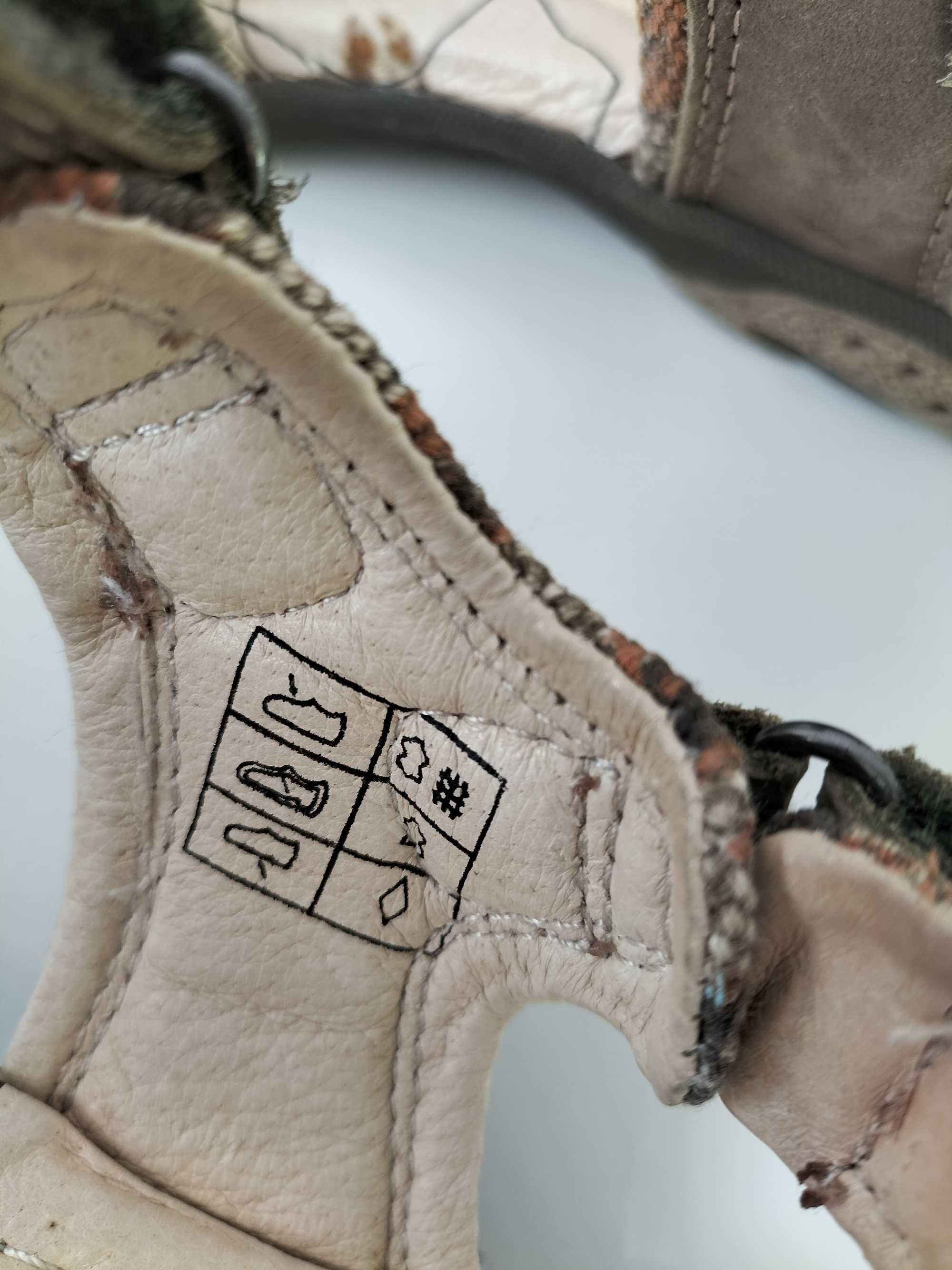 nowe sandały skórzane chłopięce Beeko 33 skóra 22,2cm