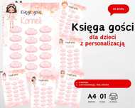 Księga gości dla dzieci urodziny roczek chrzest z personalizacją