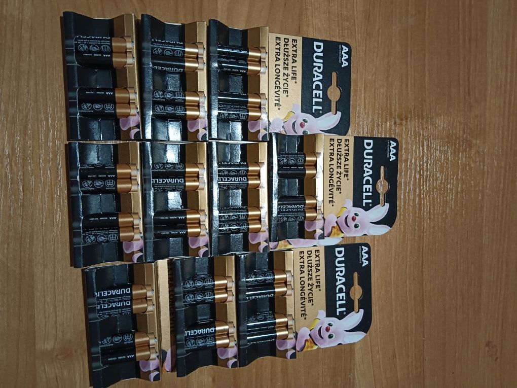 Baterie duracell AAA 40 sztuk