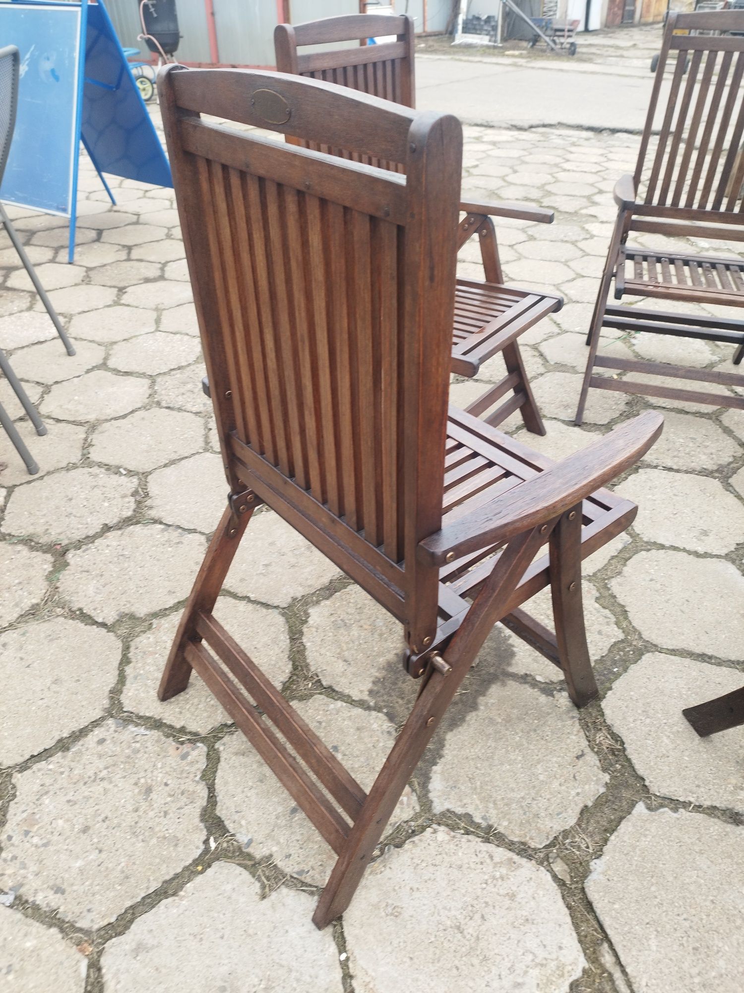 fotele ogrodowe Siena Garden drewno tekowe z regulacją