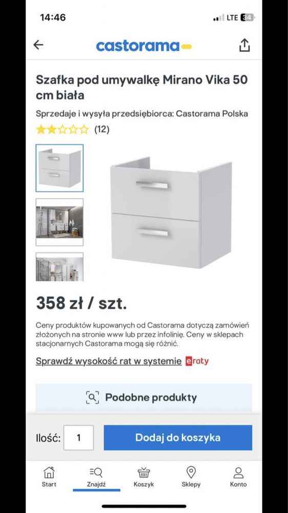 Szafka pod umywalke