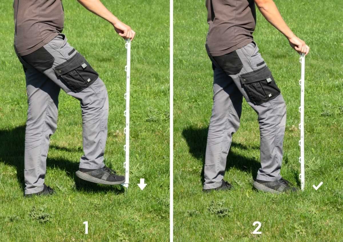 Palik ogrodzeniowy z polipropylenu BASIC, 105 cm, biały, poj. stopka.