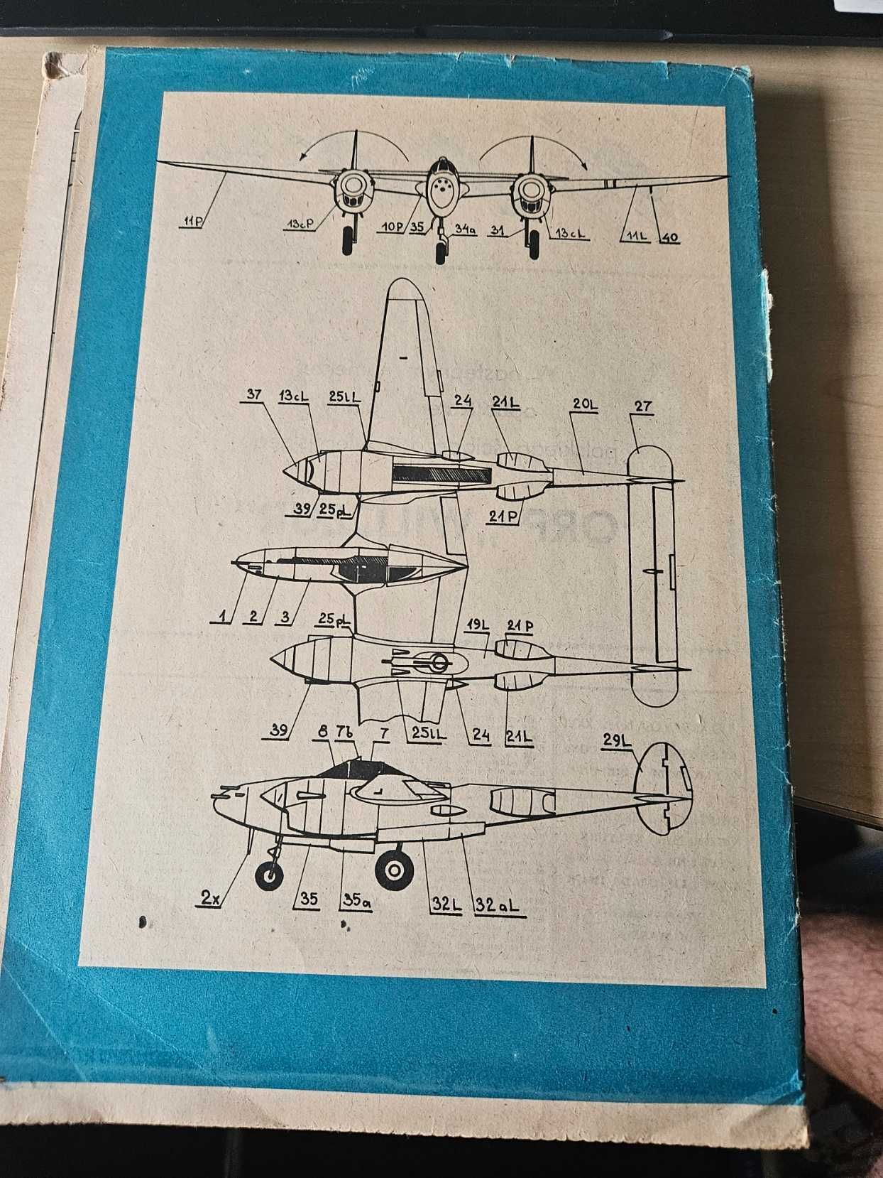 Mały Modelarz samolot P 38 Lighting nr 10-11/87