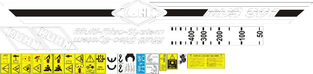 Naklejki Kuhn MDS 921 II 932 R2 Percis 721 M 1100 alpha 701 Beta 935