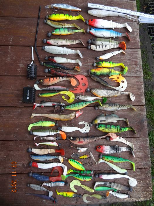 sprzęt wędkarski czyli gumy używane