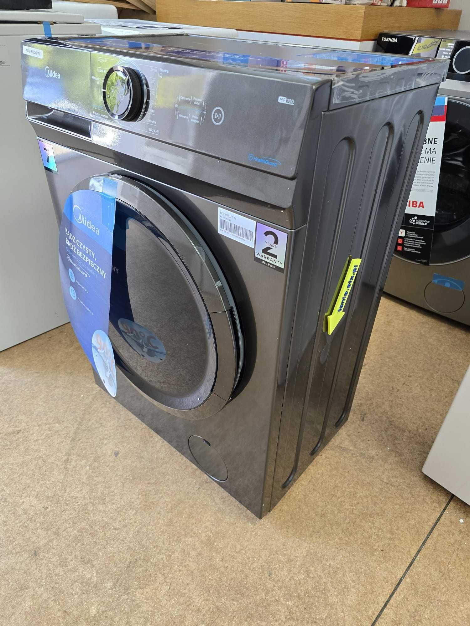 OUTLET nowa Midea Pralka Slim MF100W70/T 7 kg srebrna gwar 2 lata V1 &