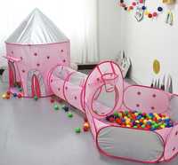 Детский домик палатка с туннелем для дома и улицы Розовый