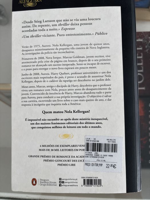 Livro A verdade sobre o caso Harry Quebert