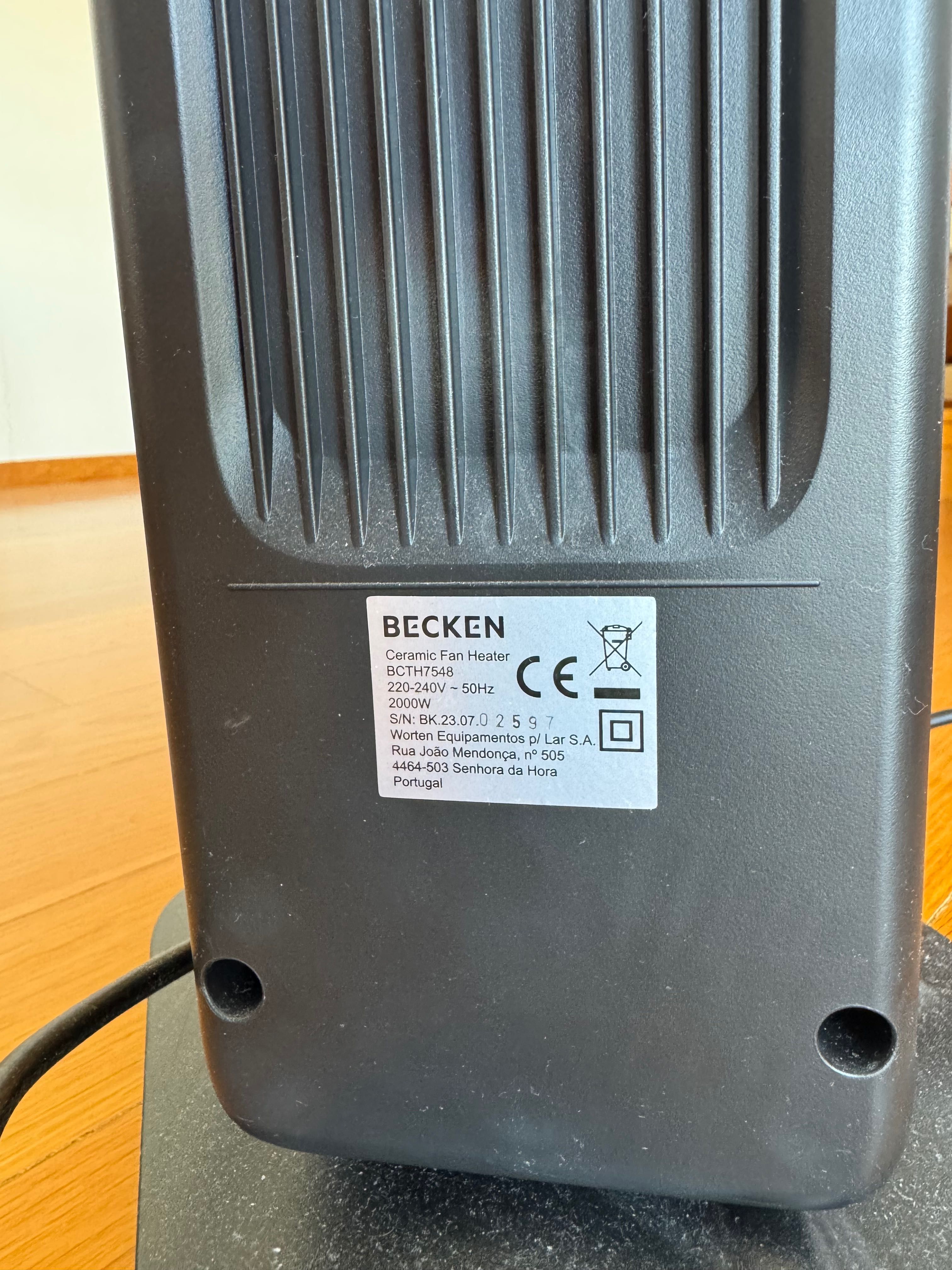 Aquecedor cerâmico BECKEN BCTH7548 – 2000W