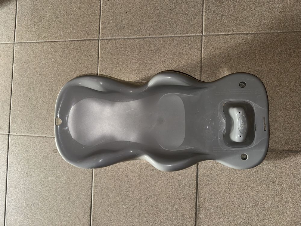 Banheira bebé + suporte + assento