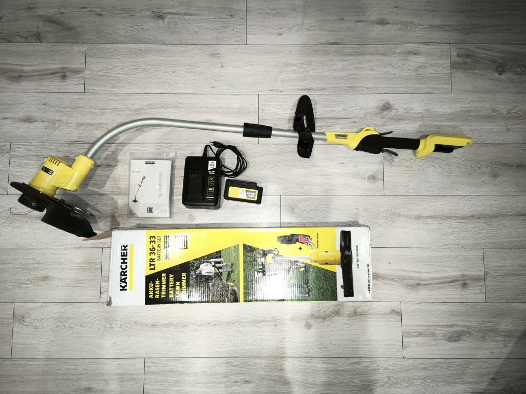 Podkaszarka akumulatorowa Karcher z baterią 36V i ładowarką