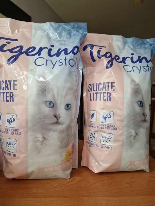 Żwirek silikatowy Tigerino Crystals 2x5L