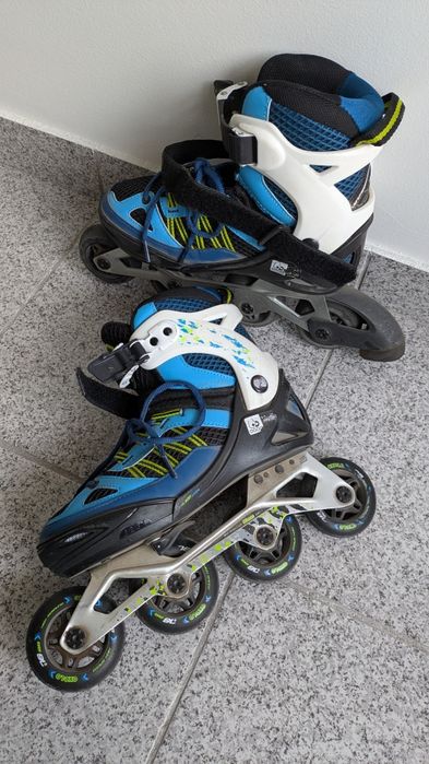 Patins em Linha Oxelo 38-41 + Proteções GRÁTIS – Usados | 20€