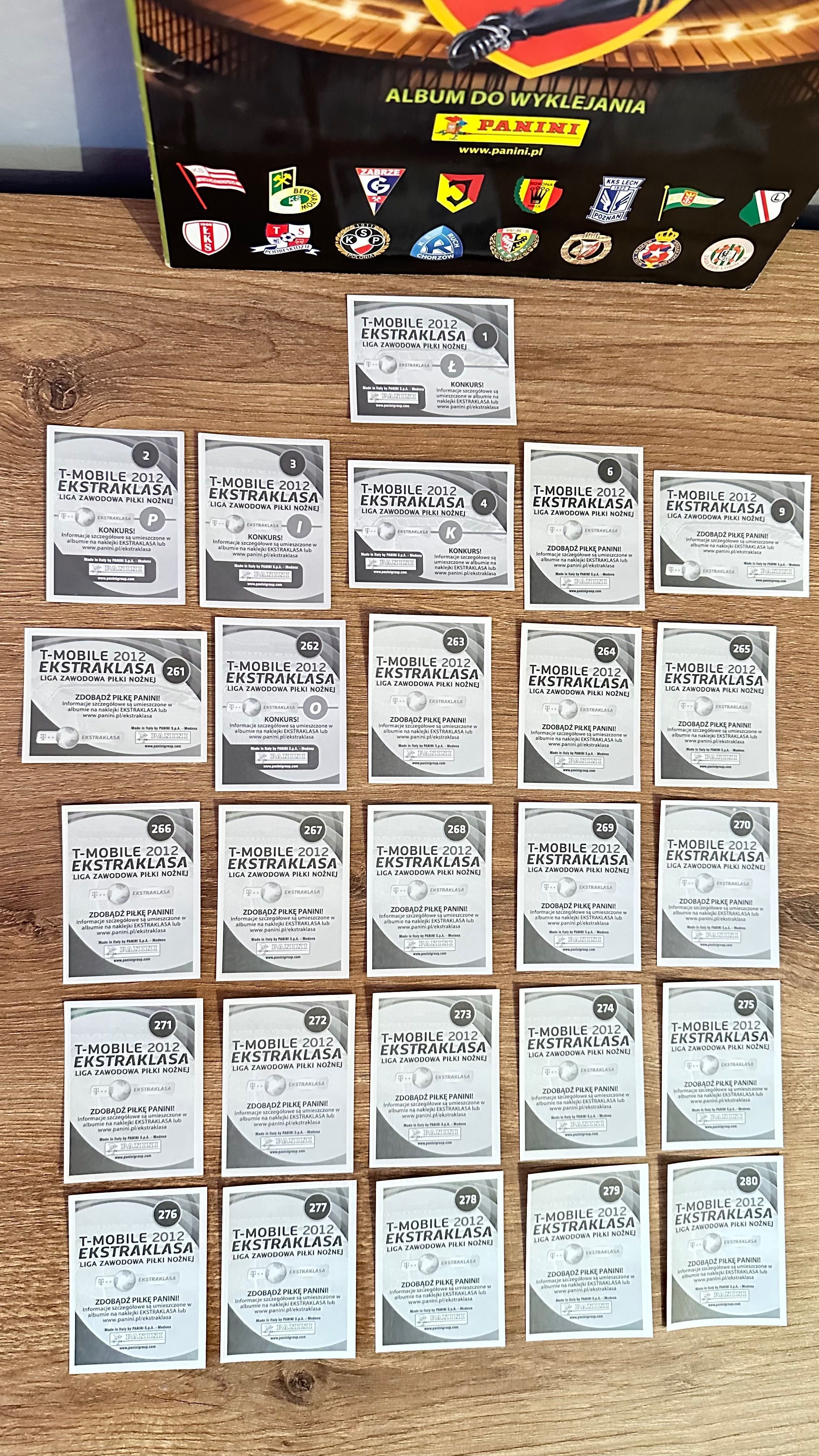 Ekstraklasa 2012 naklejki do wyklejania PANINI drużyna Śląsk Wrocław